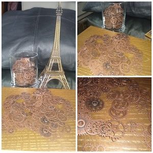 Steampunk copper colored gears